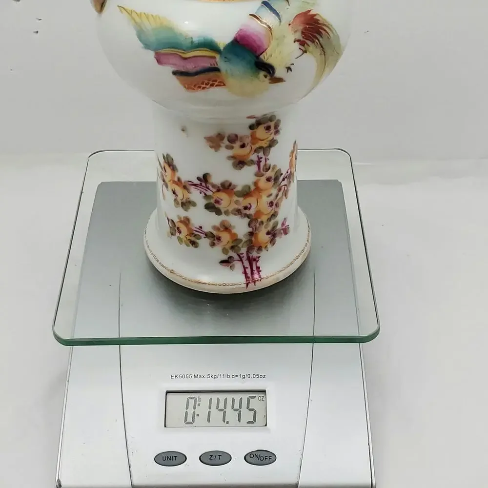 Nippon Noritake Double Handled Hand Painted Floral Gold Encrusted Vase Antique